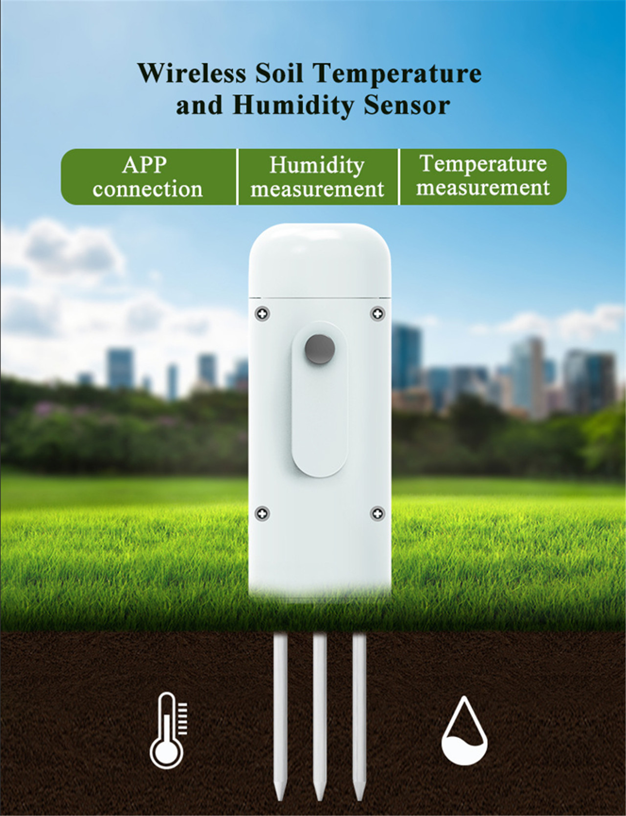 Үй өсүмдүктөрүн сугаруу системасы үчүн Zigbee топурактын ным сенсору02 (2)